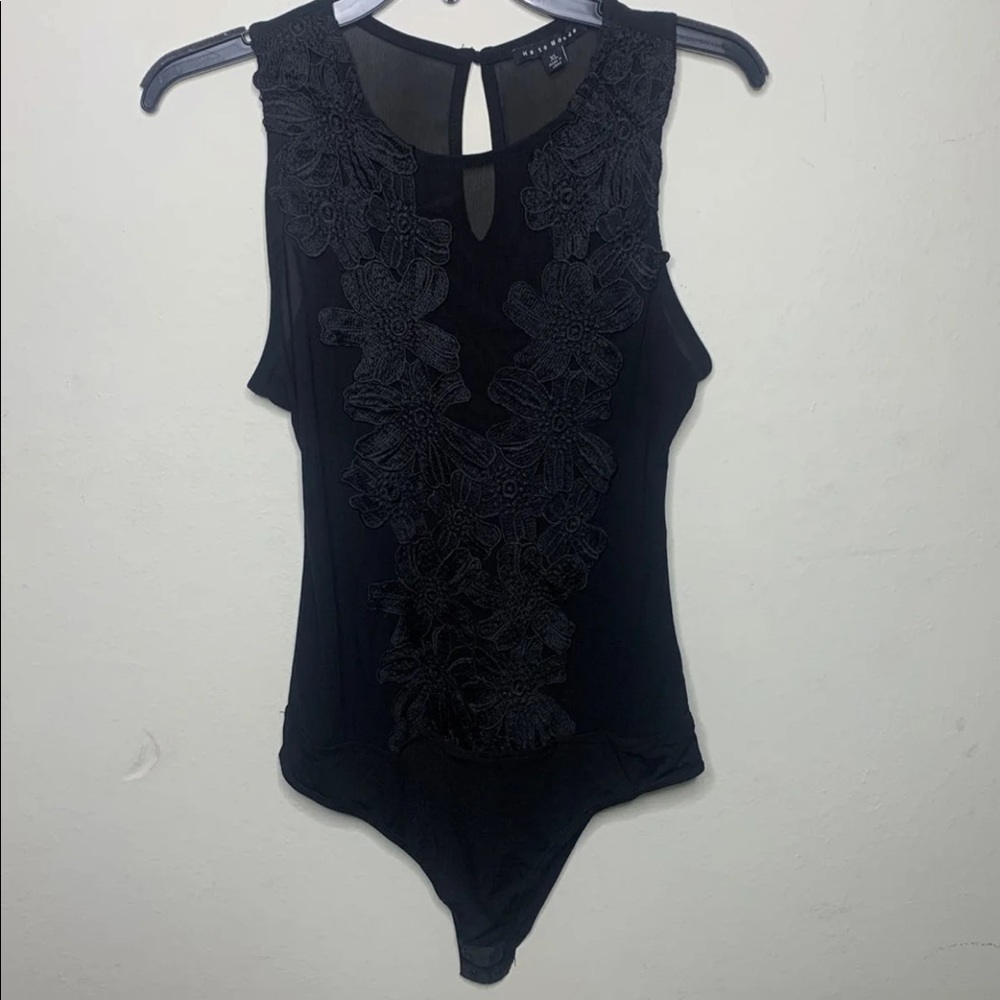 Mesh bodysuit.